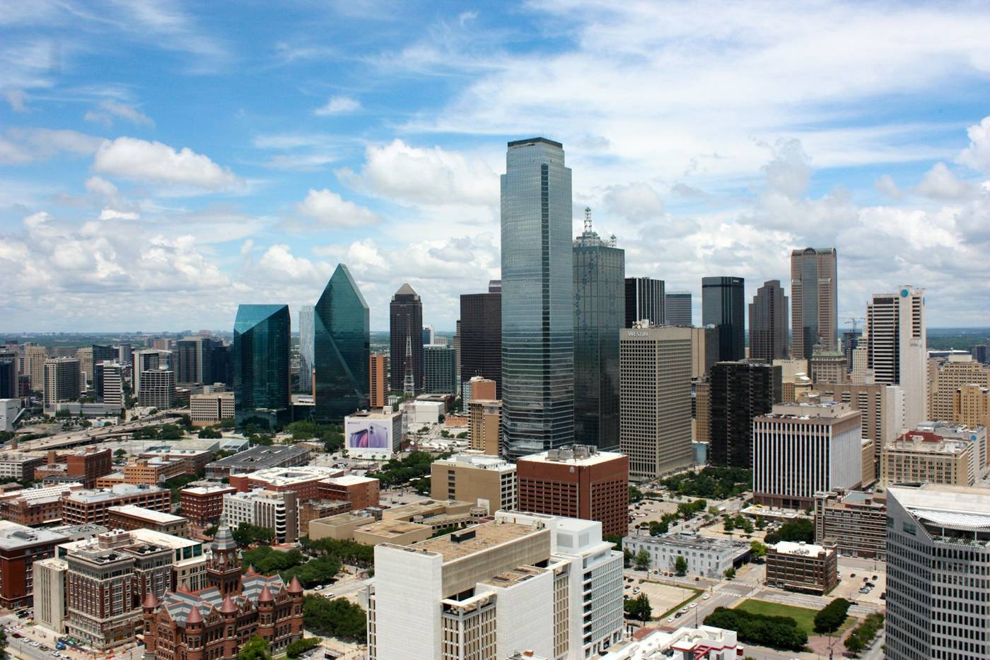 Dallas skyline on a sunny day